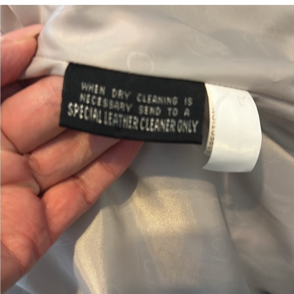 Cream Real Leather full length coat - Picture 7 of 11